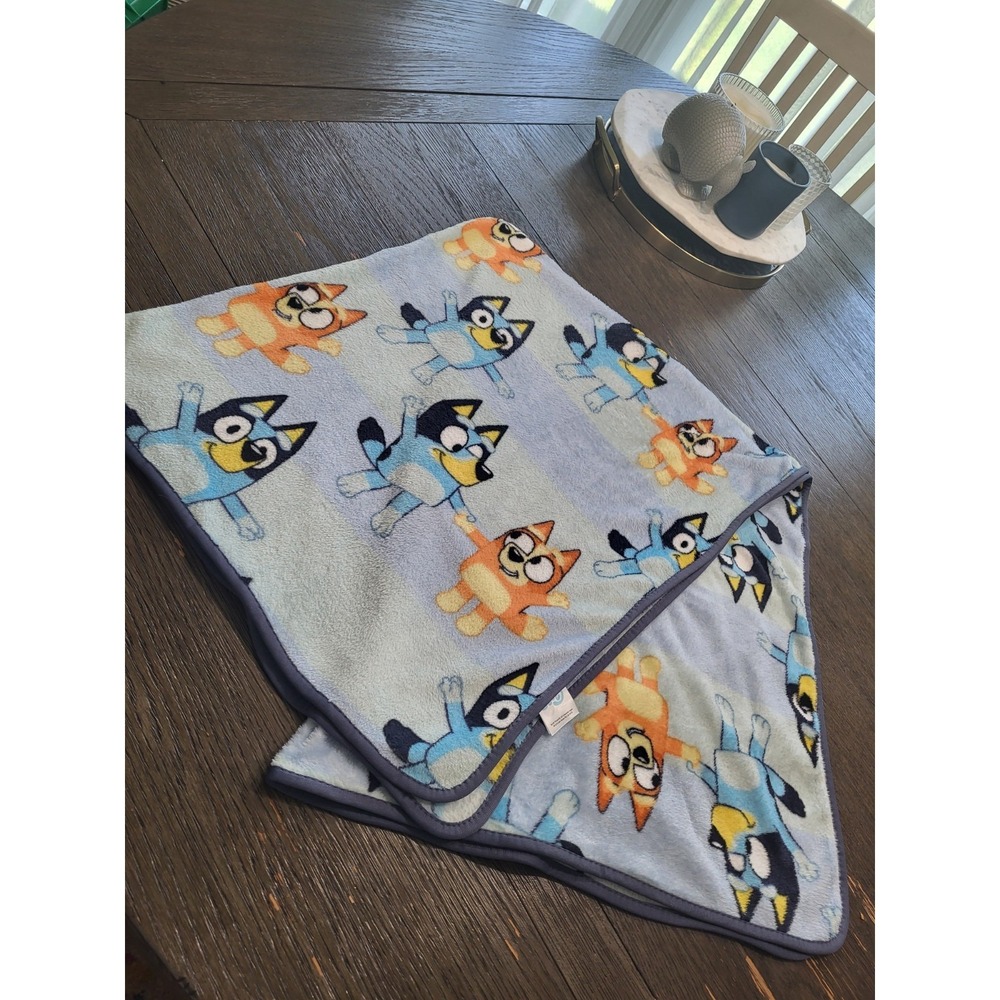 Bluey travel blanket- Mint Condition 40in X 50in. Kids Travel Fun TV Show #1
